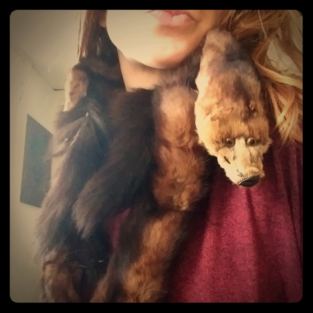 1920's Quad Pelt Mink Scarf/Shawl